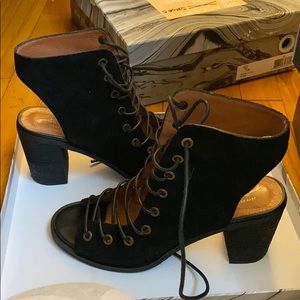 Jeffrey Campbell lace up heeled booties